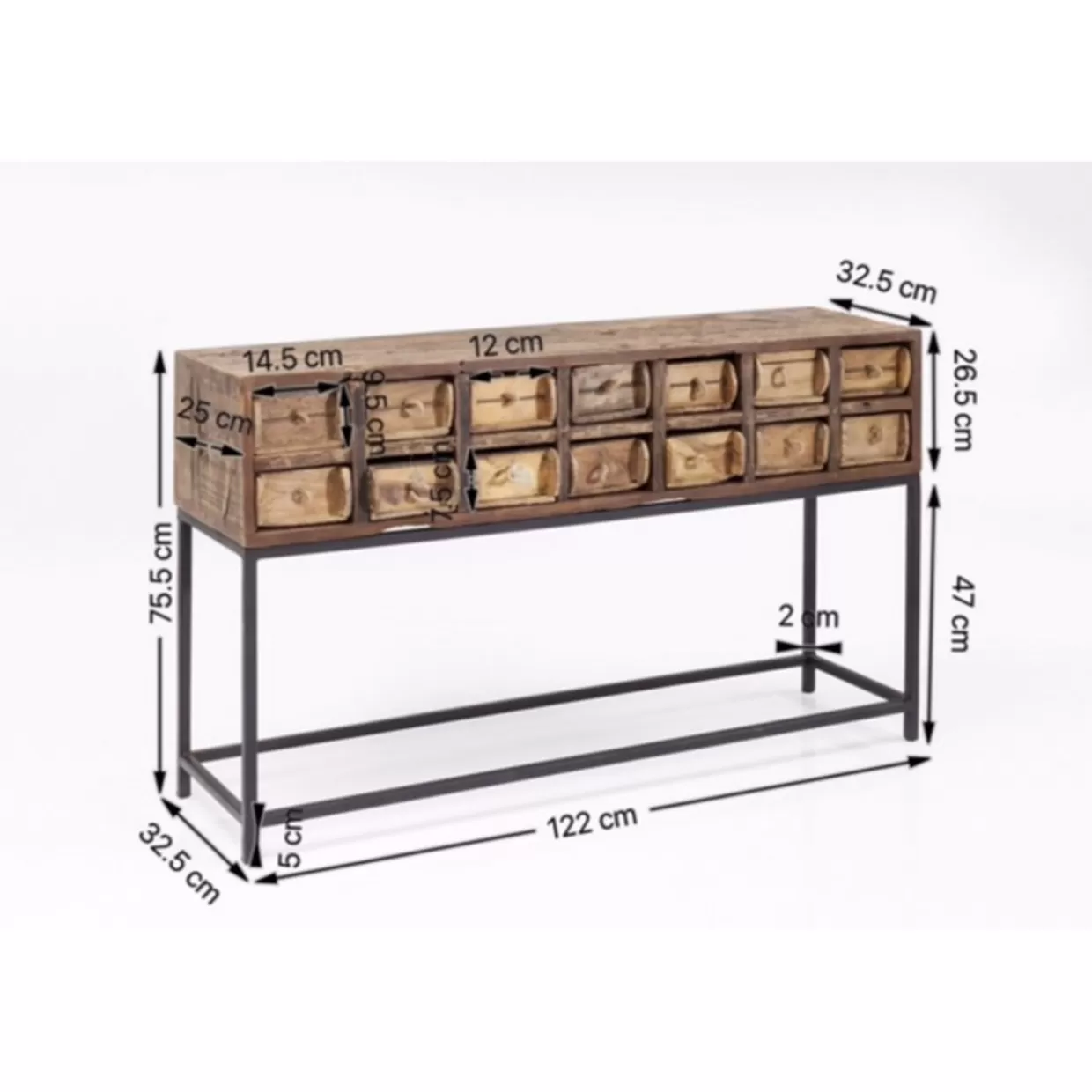KARE Design - Comò e Credenze Moderne con Consolle Bastidòn 125 cm - Soluzioni Eleganti per Soggiorno o Ingresso