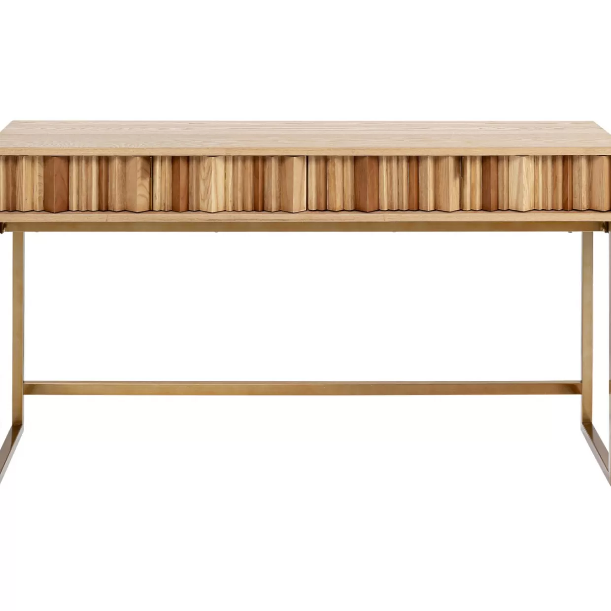 KARE Design - Credenza e Console Moderna con Design Concertina in Legno Naturale, Dimensioni 136x40 cm