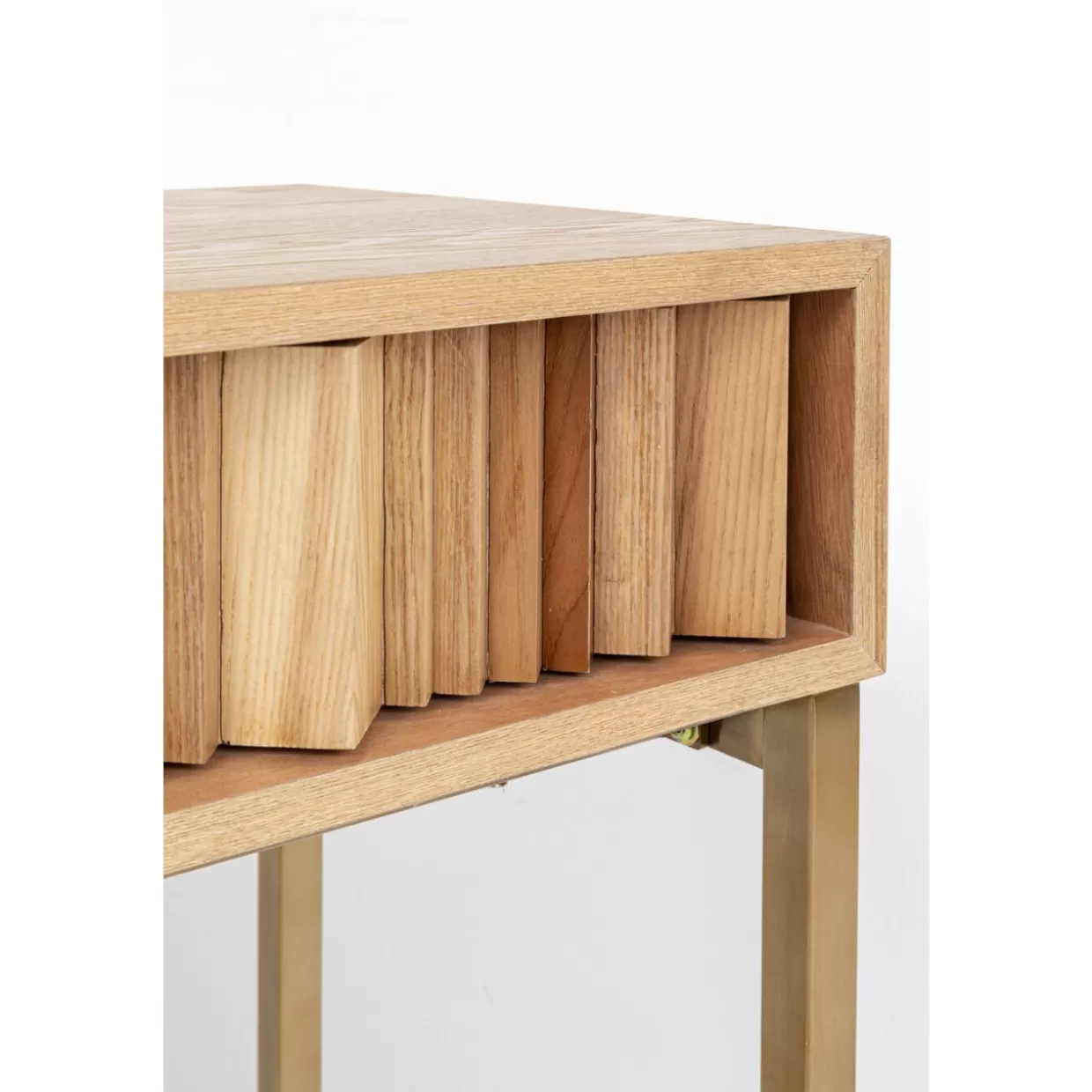 KARE Design - Credenza e Console Moderna con Design Concertina in Legno Naturale, Dimensioni 136x40 cm