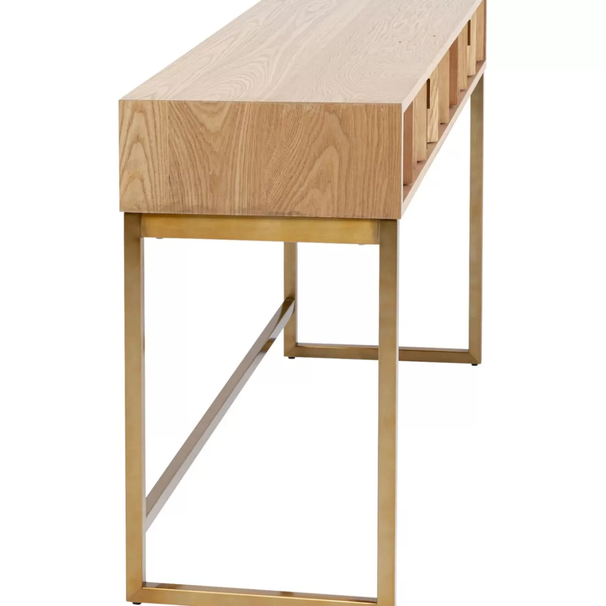 KARE Design - Credenza e Console Moderna con Design Concertina in Legno Naturale, Dimensioni 136x40 cm