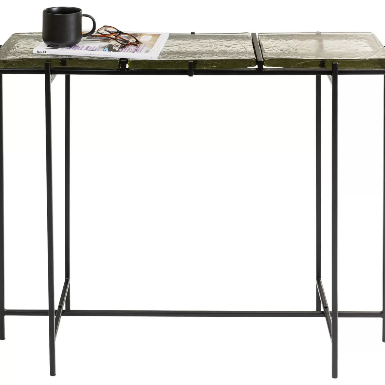 Console KARE Design Ice Nero - Credenza Moderna con Comò Integrato, 98 cm x 80 cm - Soluzioni Abitative Eleganti con Stoccaggio Intelligente