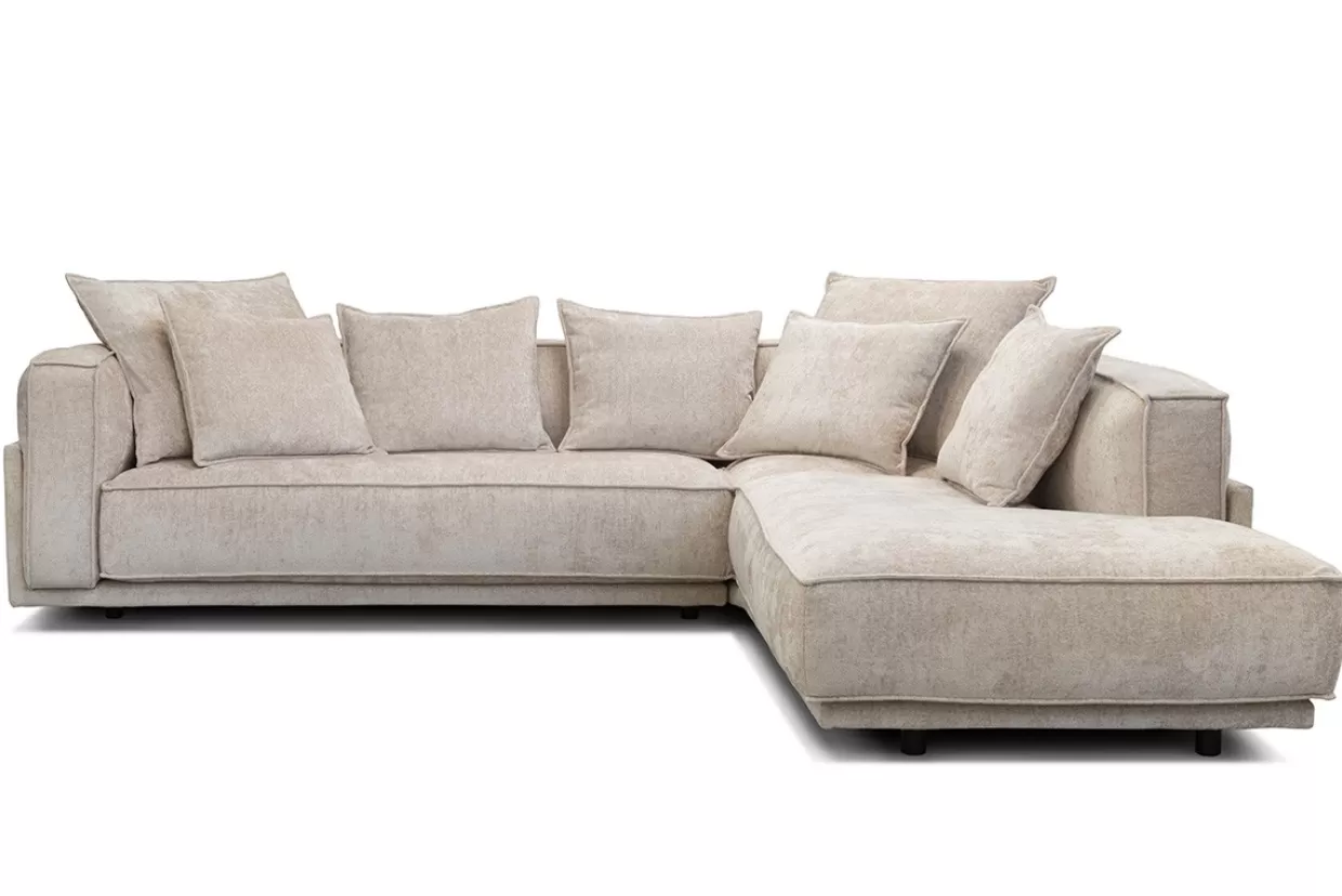 KARE Design Divani Moderni · Set Angolare Lamal 2 Posti con Bracciolo Destro · Tessuto Feel Me - Confortevole e Design Contemporaneo