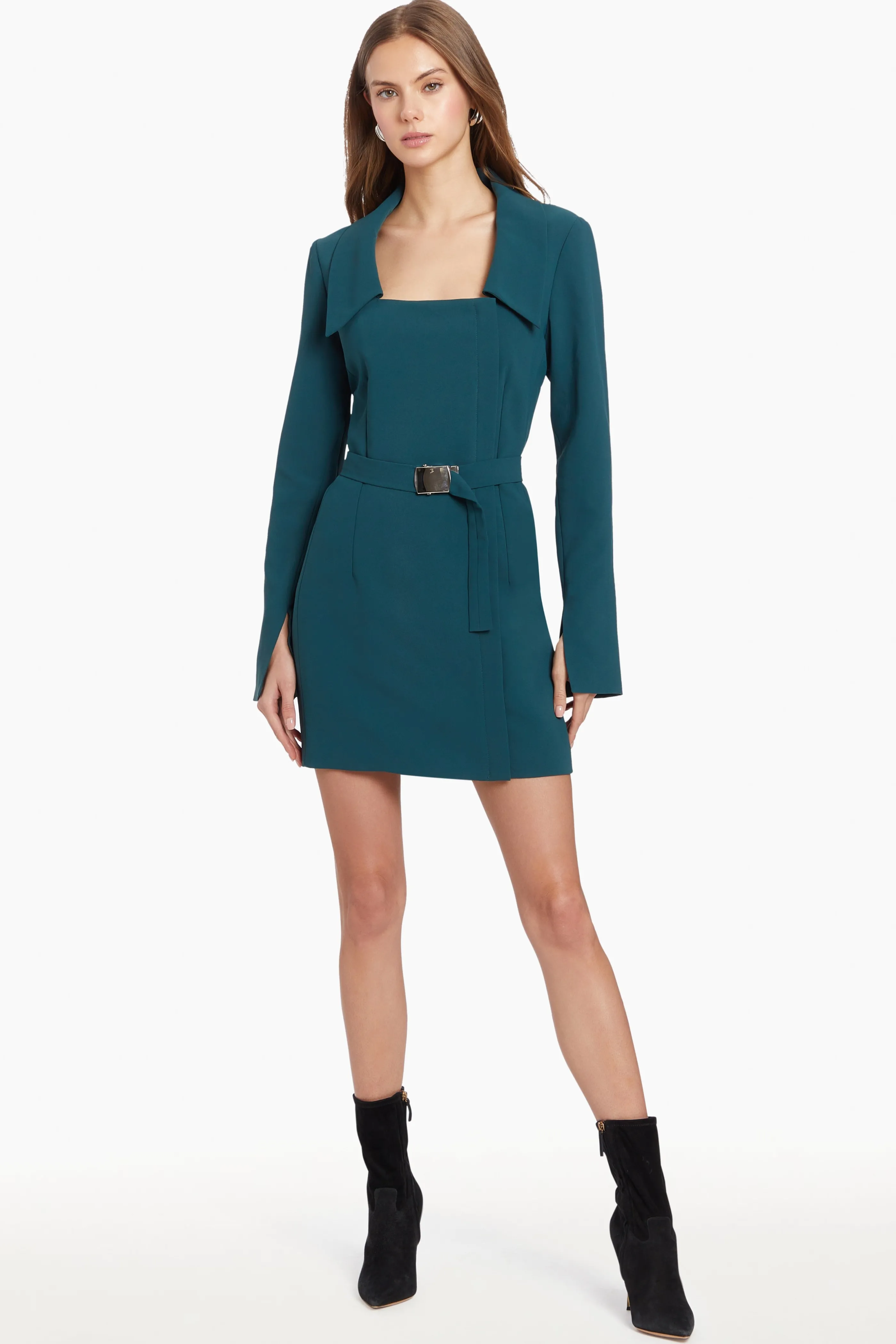 Abito da sera elegante Larenta in chiffon nero con ricami - Amanda Uprichard
