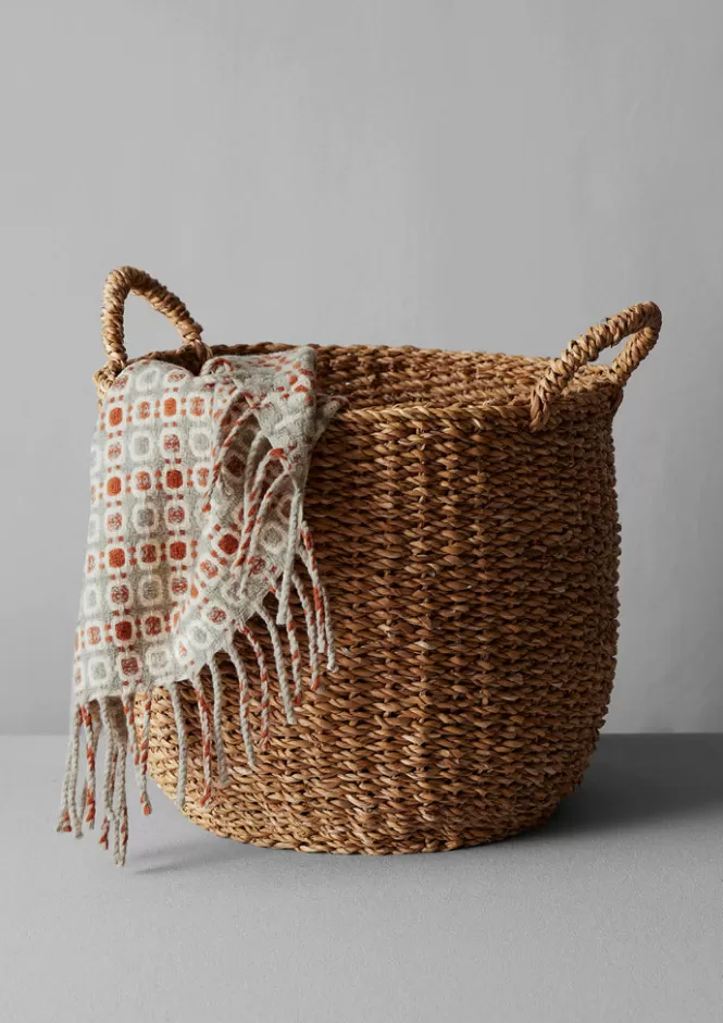 Cesto Organizer Hogla Grande in Fibra Intrecciata - Cesto Portaoggetti Capiente per Casa, Ufficio o Camera dei Bambini (Lavorazione Artigianale, Design Moderno)