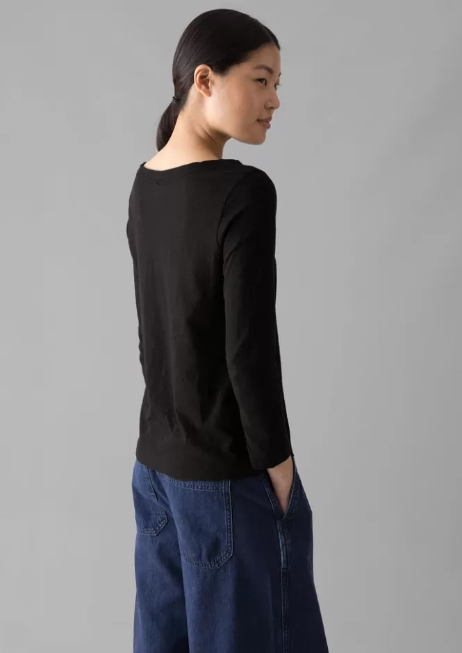 Lia T-Shirt Donna Casual Elegante - Scollo a Barchetta con Tintura Artigianale, Realizzata in Jersey Super Morbido | Top Versatile per Tutto il Giorno