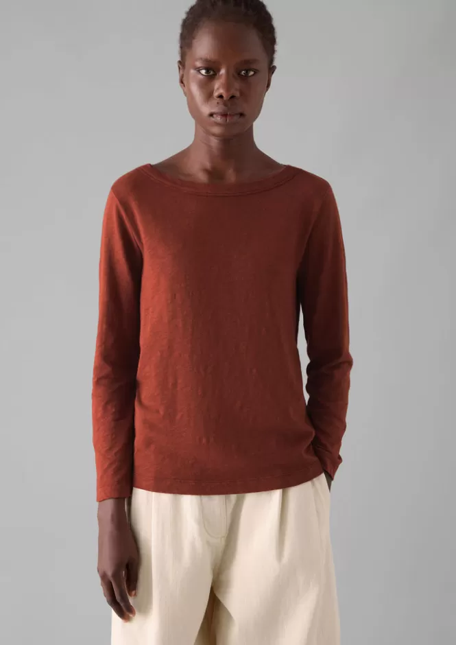 Maglietta Lia Donna Con Scollo A Barchetta - Jersey Tinto A Capo Perfetto Per Look Casual, Colori Vibranti E Comfort Garantito (Maglieria Primavera/Estate)