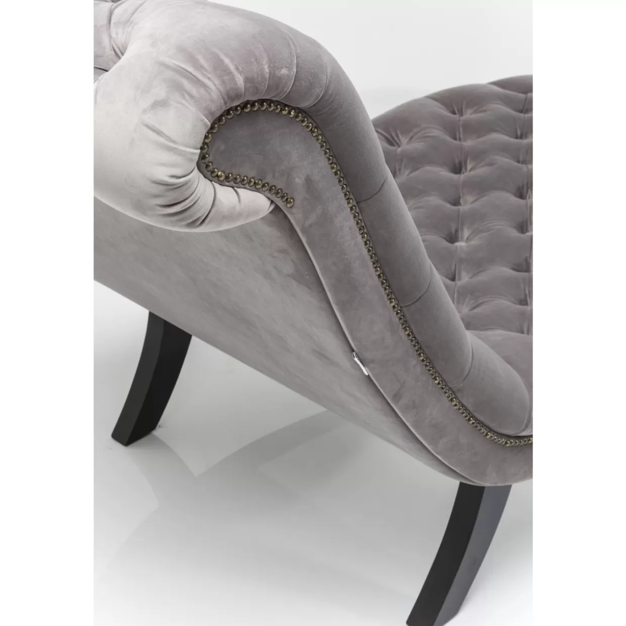 Divani e Poltrone KARE Design | Liege Desire in Velluto Morbido Grigio Argento Lucente, Comfort Moderno per Salotti Eleganti