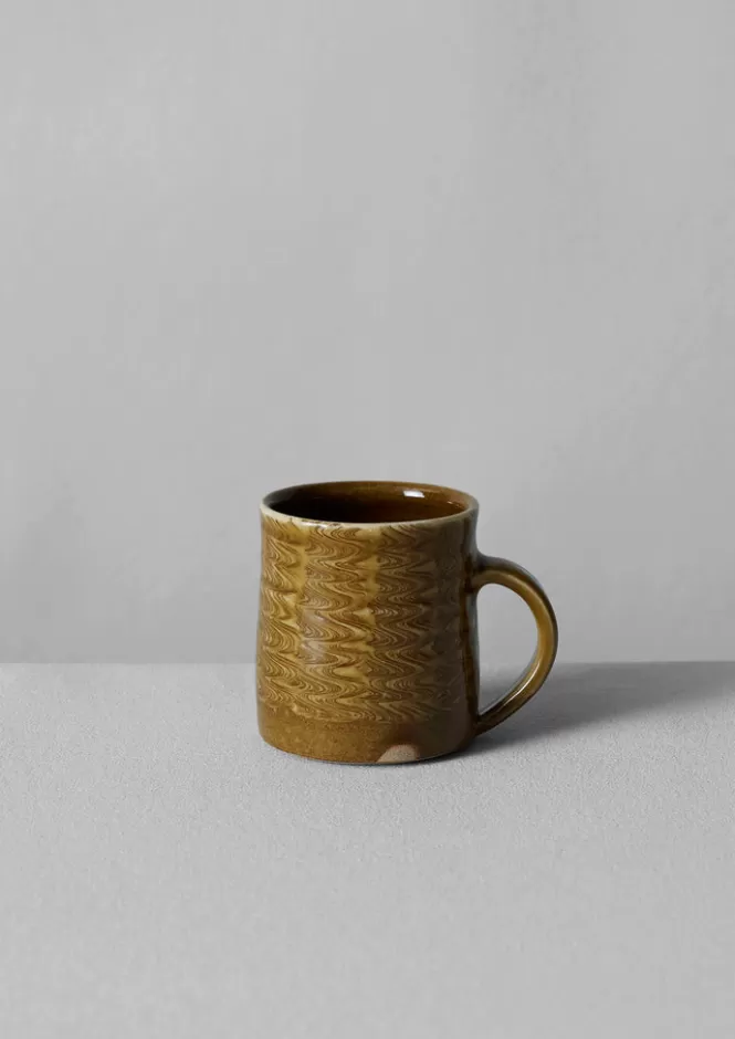 Tazza Artigianale in Ceramica con Motivo Giglio Onde - Per Colazioni Raffinate [Saldi Esclusivi]