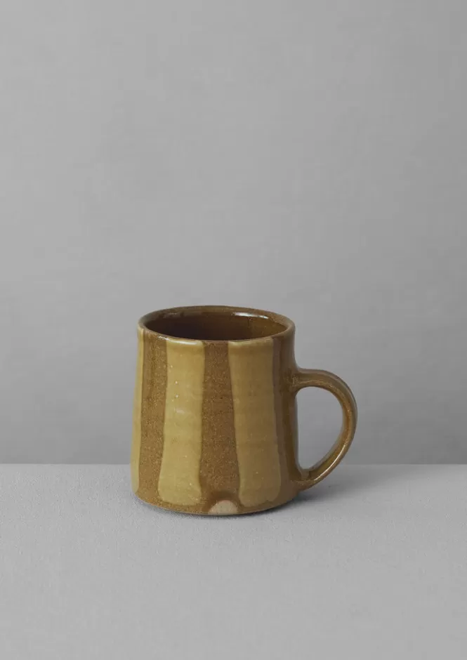 Lily Pearmain Tazza Elegante a Righe in Ceramica - Oggetto Unico per la Colazione