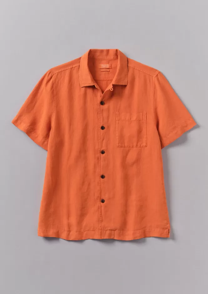Camicia in Lino Fresco con Maniche Corte - Abbigliamento Estivo Leggero e Naturale