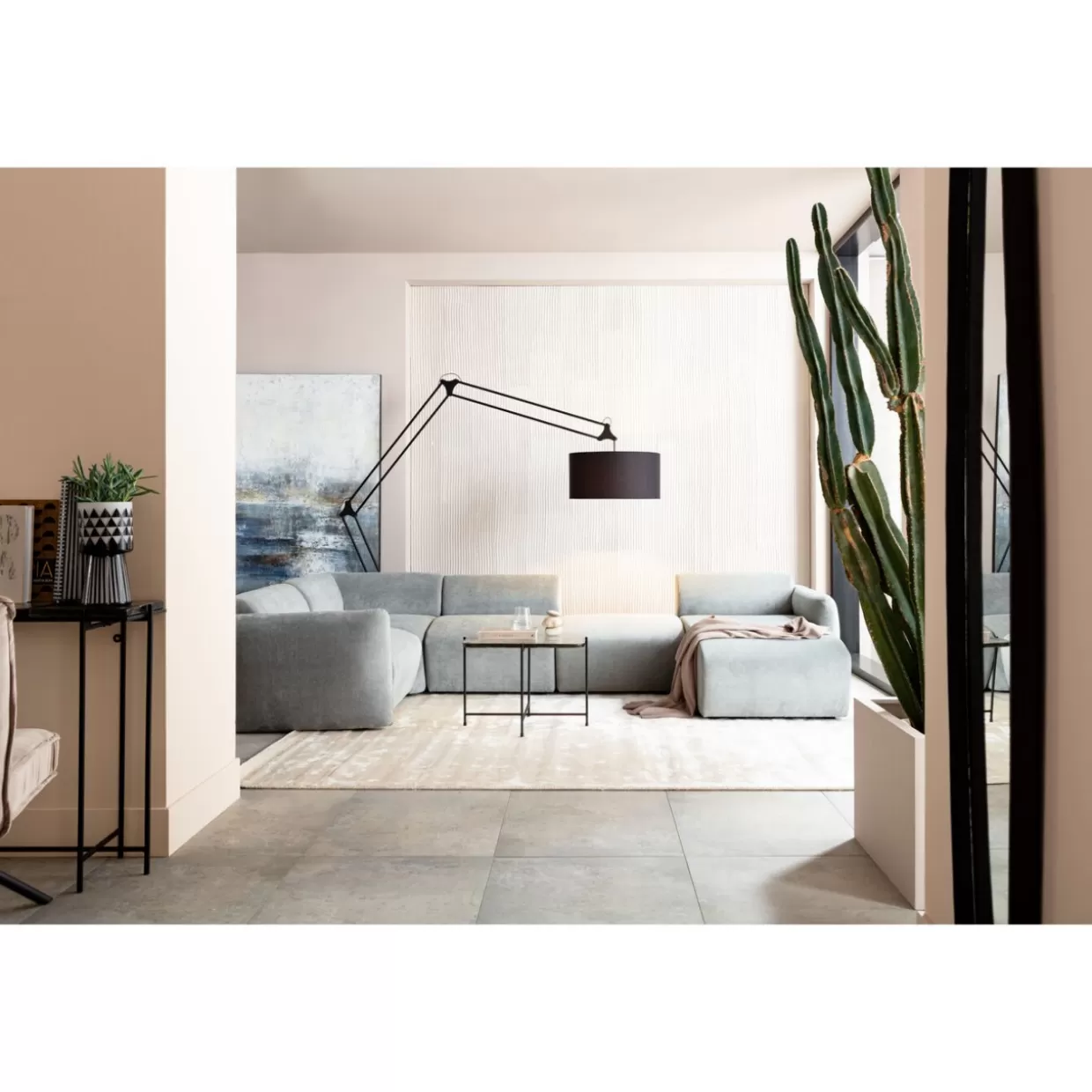 Poggiapiedi Lucca Design Moderno KARE - Grigio Antracite 76 cm, Complemento Arredo Salotto
