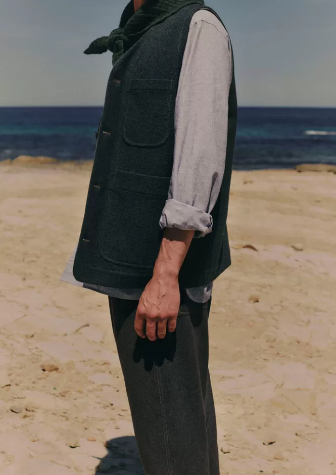 Gilet in Lana Melton Mista: Giacca Unisex Elegante per Stagioni Fredde - Maglieria di Qualità Superiore