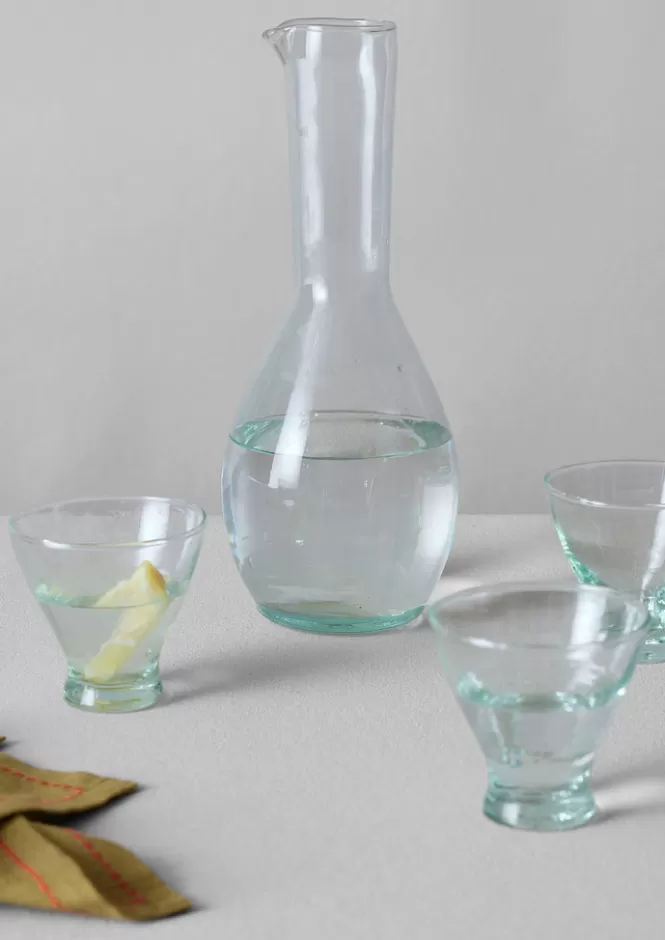 Liquidazione: Caraffa in Vetro Artigianale Ispirata al Marocco - Design Elegante per Tavola e Cucina