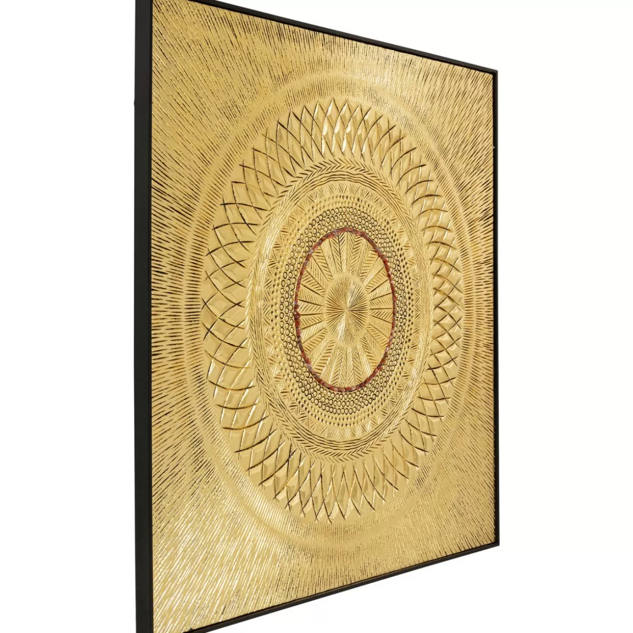KARE Design Bilder | Objektbild Art Geometric Circle Gold 120X120Cm