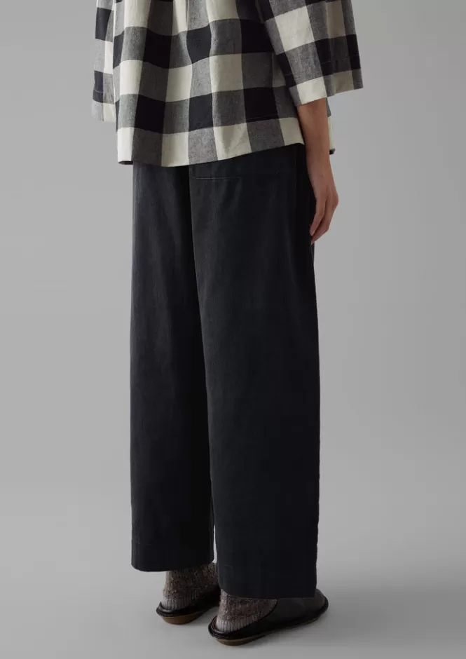 Pantaloni in Velluto Organico a Vita Alta - Taglio Comodo per Donna | Offerta Imperdibile per Look Casual e Relax 

（：+++，