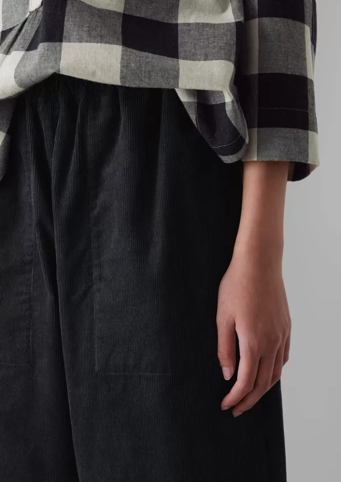 Pantaloni in Velluto Organico a Vita Alta - Taglio Comodo per Donna | Offerta Imperdibile per Look Casual e Relax 

（：+++，