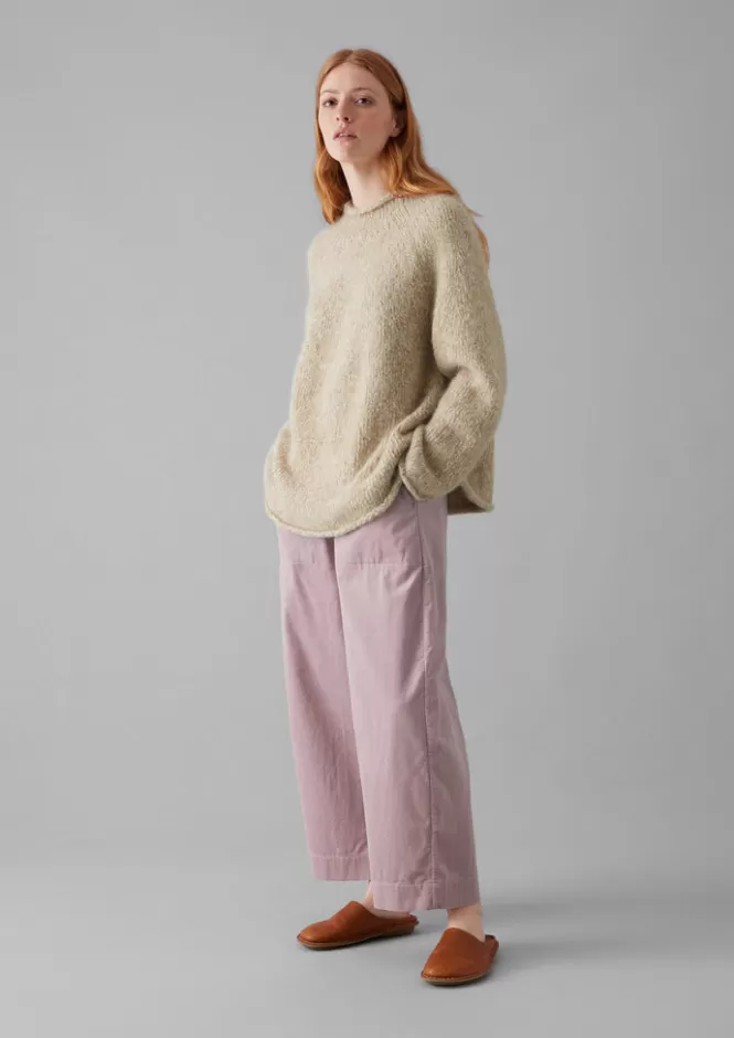 Pantaloni Donna in Velluto Organico - Taglio Oversize Comodo per Casa e Tempo Libero | Abbigliamento Casual Morbido con Design a Barile