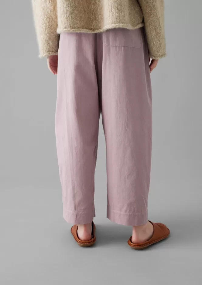 Pantaloni Donna in Velluto Organico - Taglio Oversize Comodo per Casa e Tempo Libero | Abbigliamento Casual Morbido con Design a Barile