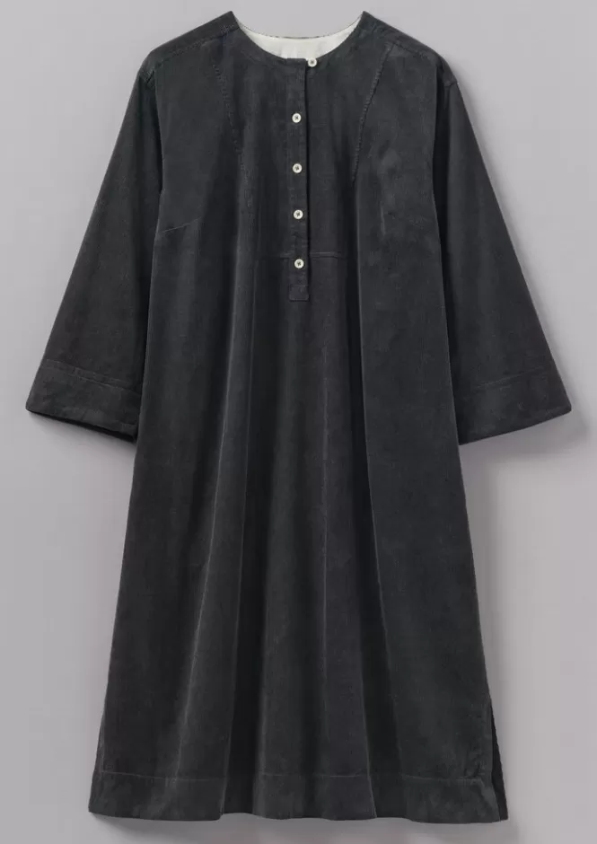 Abito Tunica Casual in Cord Organico - Indumento Loungewear Confortevole Da Donna