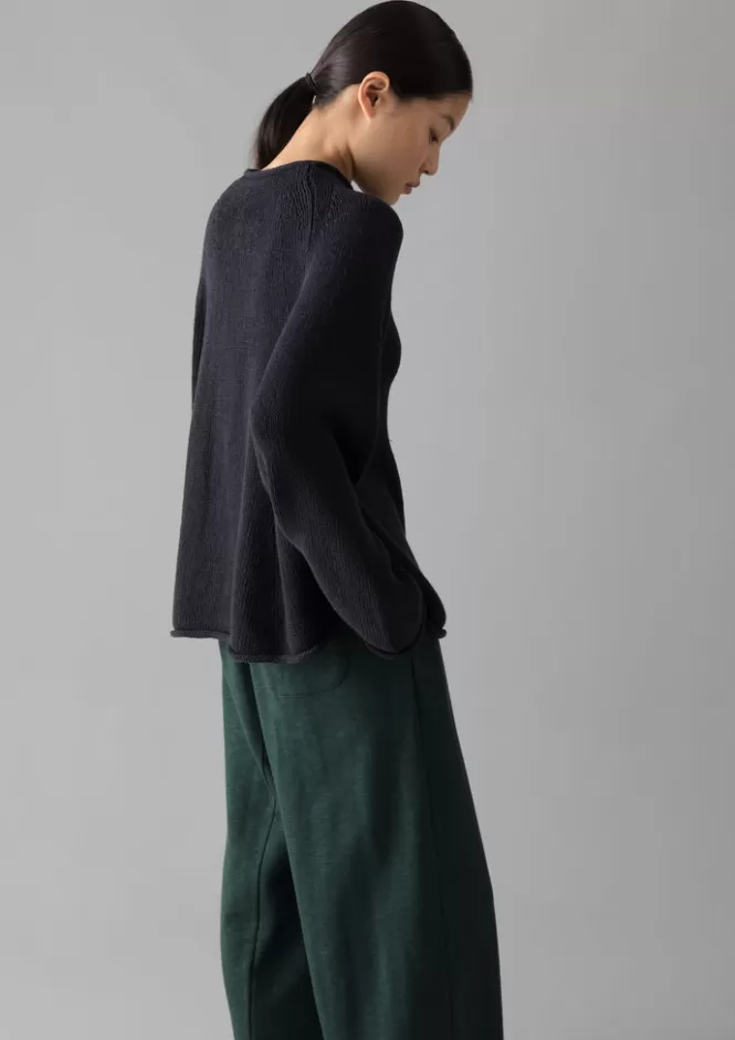 Maglia femminile in cotone organico e lino - Morbida jersey per outfit casual | Prezzo conveniente