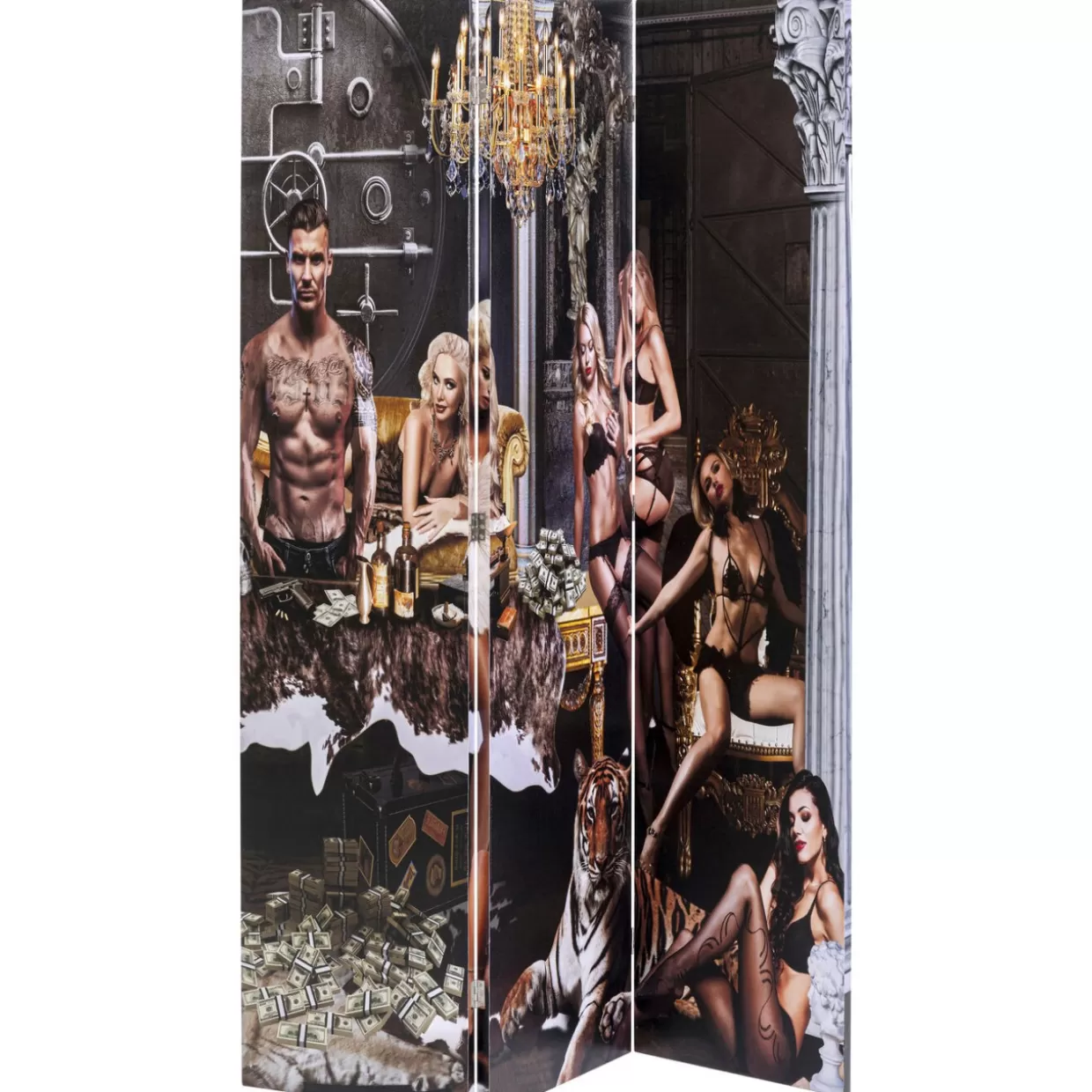 Pannello Divisorio Moderno 'The Bachelor' in Stile Scomposto - Misure 120x180 cm by KARE Design
