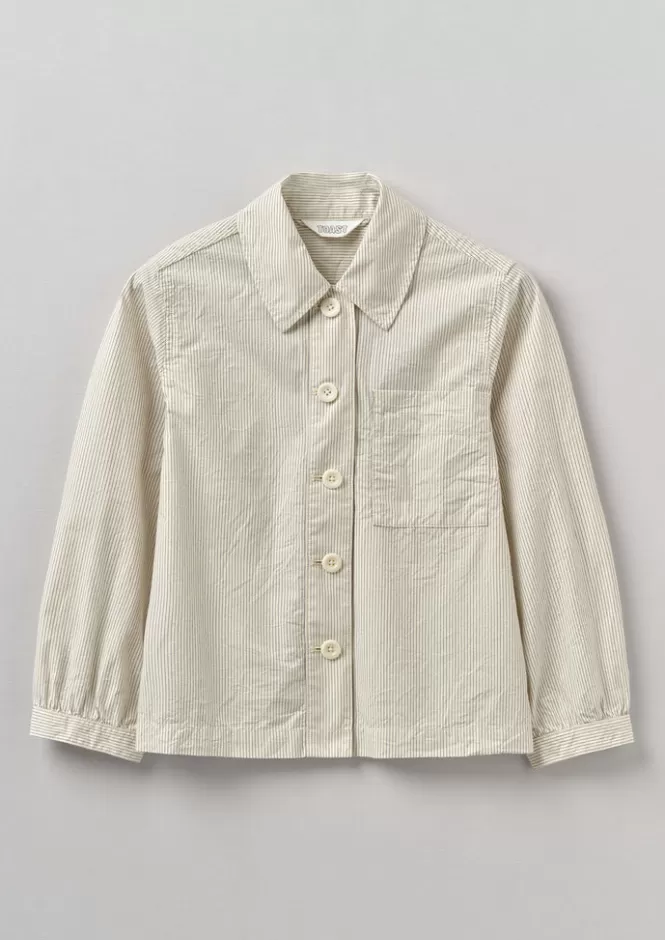 Camicia Casual Elegante a Righe in Cotone Bio con Tasche – Abbigliamento Femminile Confortevole | Saldi su Maglie e Top