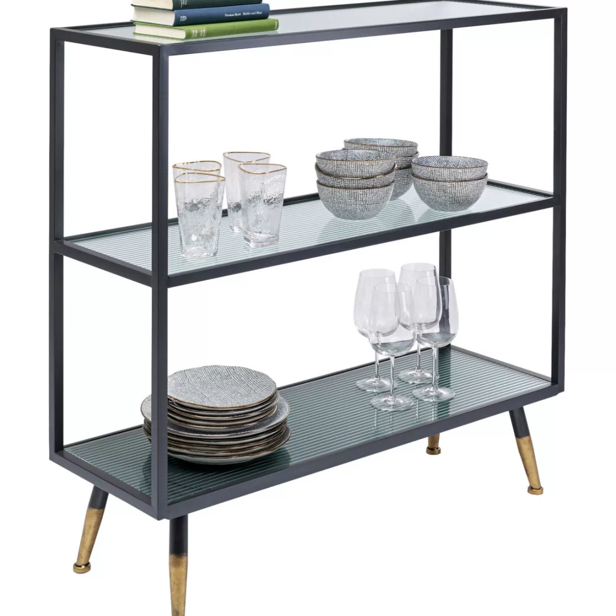 KARE Design Libreria Moderna La Gomera 100x100 - Scaffale Elegante per Soggiorno Contemporaneo