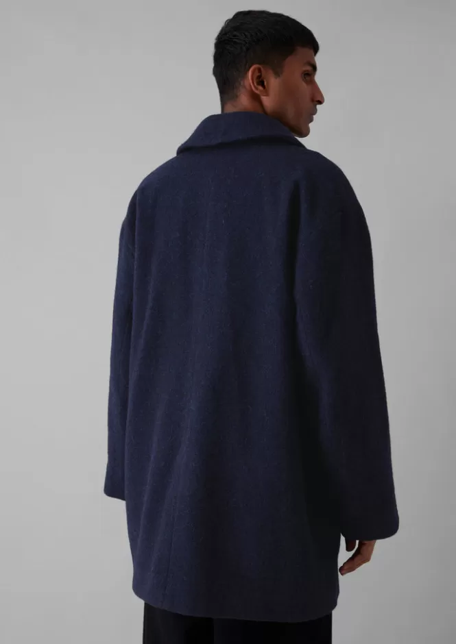 Morbido cappotto in lana pettinata - Giacca oversize autunnale con design avvolgente