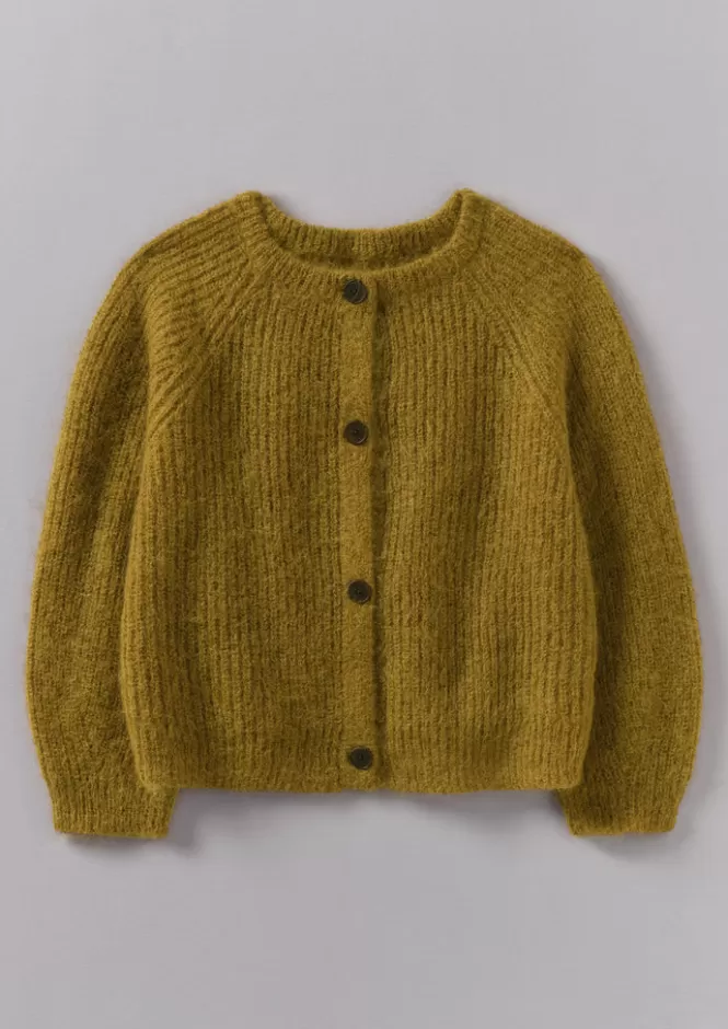Novità in maglieria: cardigan donna in misto mohair e cashmere con texture a coste - morbido capo autunnale con filati pregiati