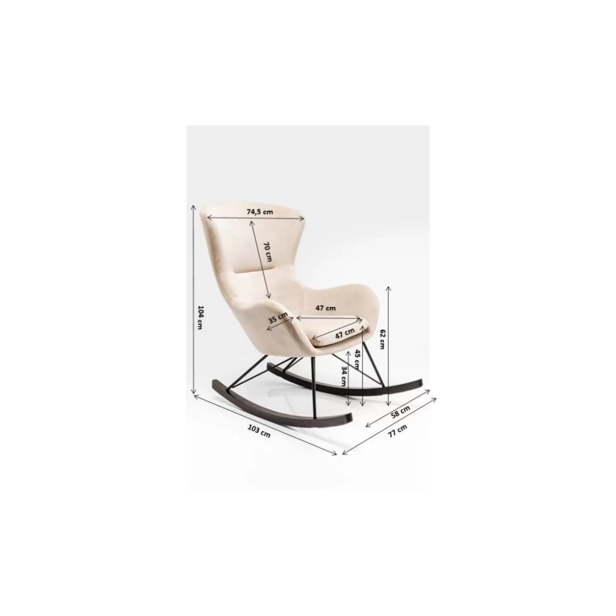 Poltrona Design KARE con Meccanismo a Dondolo - Comfort Moderno Collezione Oslo