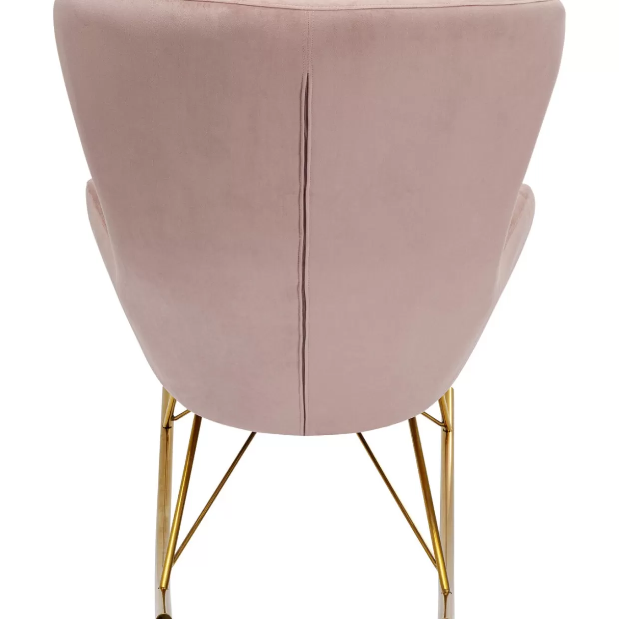 Poltrona Oscillante Oslo Design Accogliente - Rosa Delicato con Struttura Elegante per Relax Moderno