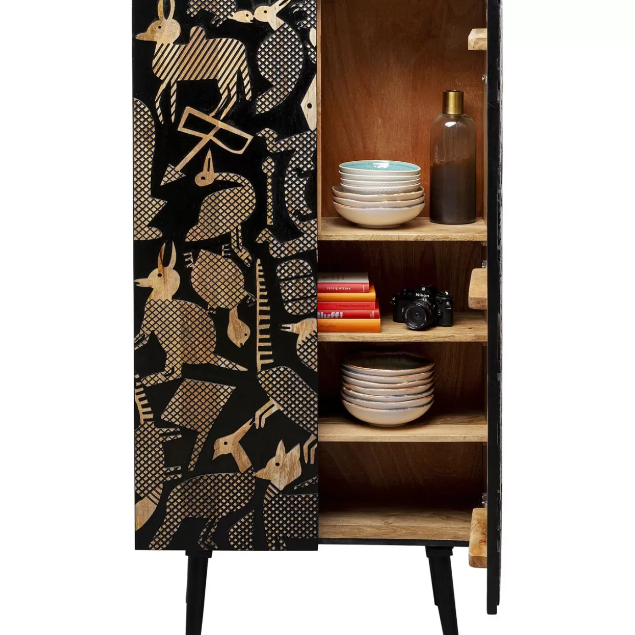 KARE Design - Armadio Moderno con Scaffalatura Nativera, 76x140 cm, Design Funzionale per la Casa