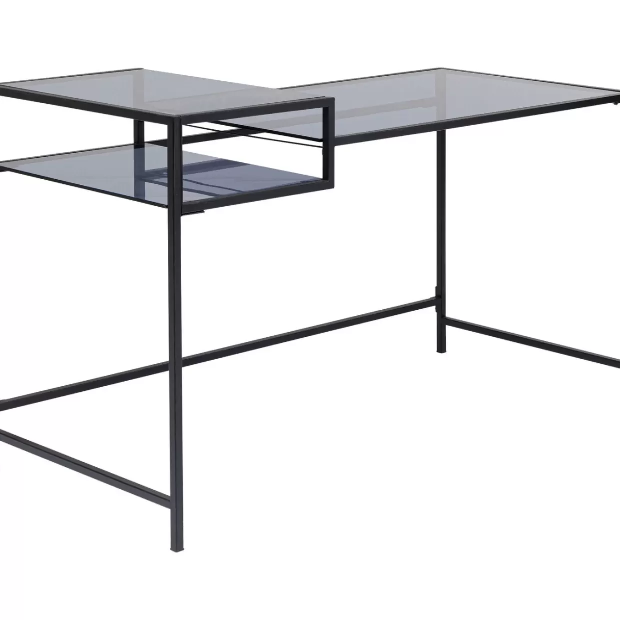 Scrivania Loft Moderna KARE Design - Nero Opaco, Dimensioni 134x60 cm, Perfetta per Ufficio o Casa con Stile Industriale