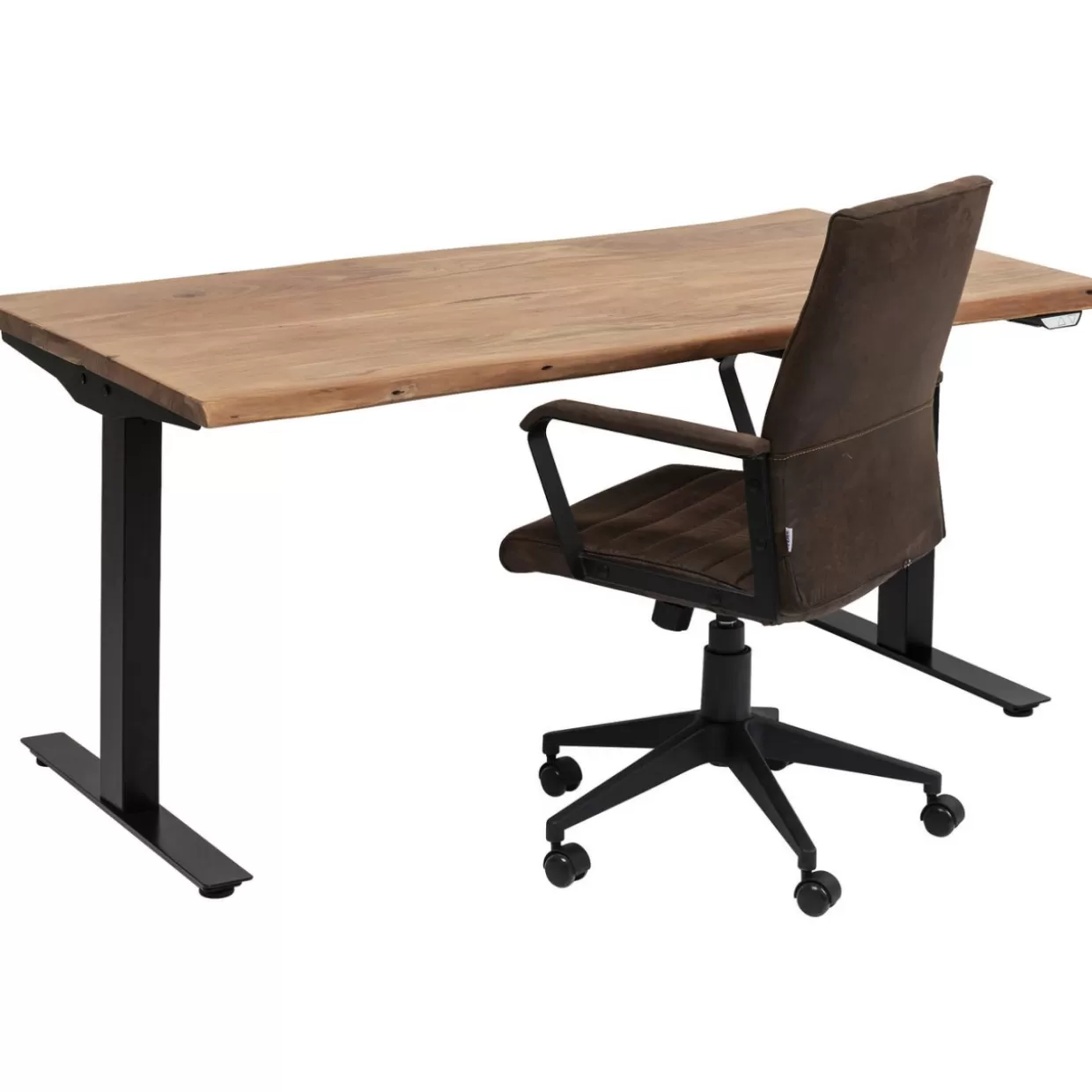 KARE Design - Scrivania Moderna Office Harmony in Nero, 160x80 cm - Soluzione Elegante per Lavoro Intelligente 

(：，