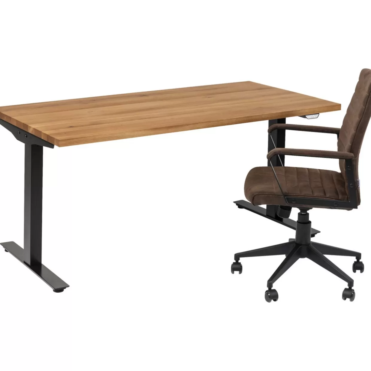 Scrivania moderna Jackie in quercia scuro - Design elegante per ufficio contemporaneo 160x80 cm con struttura KARE