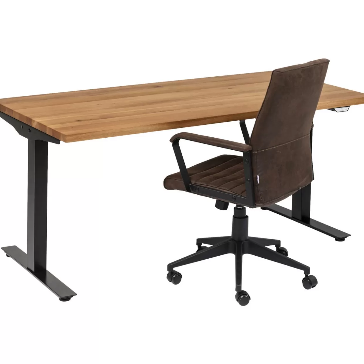 Scrivania moderna Jackie in quercia scuro - Design elegante per ufficio contemporaneo 160x80 cm con struttura KARE
