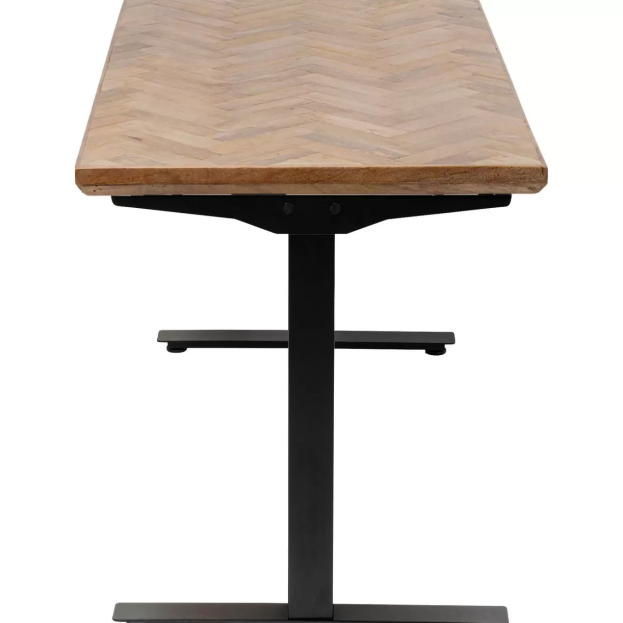Scrivania Elegante KARE Design con Rivestimento Parquet - Scrivania Professionale per Ufficio, Design Moderno e Misure: 180x90 cm