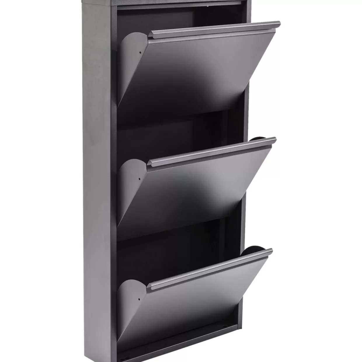 KARE Design - Complementi d'Arredo Moderni | Scarpiere Caruso 3 Posti in Morbido Grigio Antracite