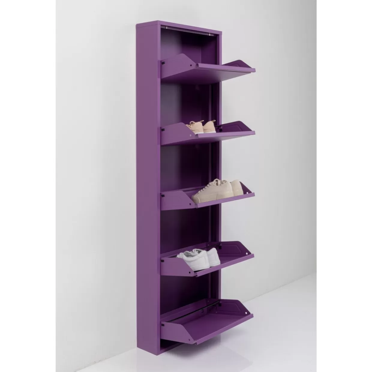 Scarpiera Caruso 5 Posti in Design Moderno, Viola - Arredamento Compatto e Accessori Funzionali by KARE Design