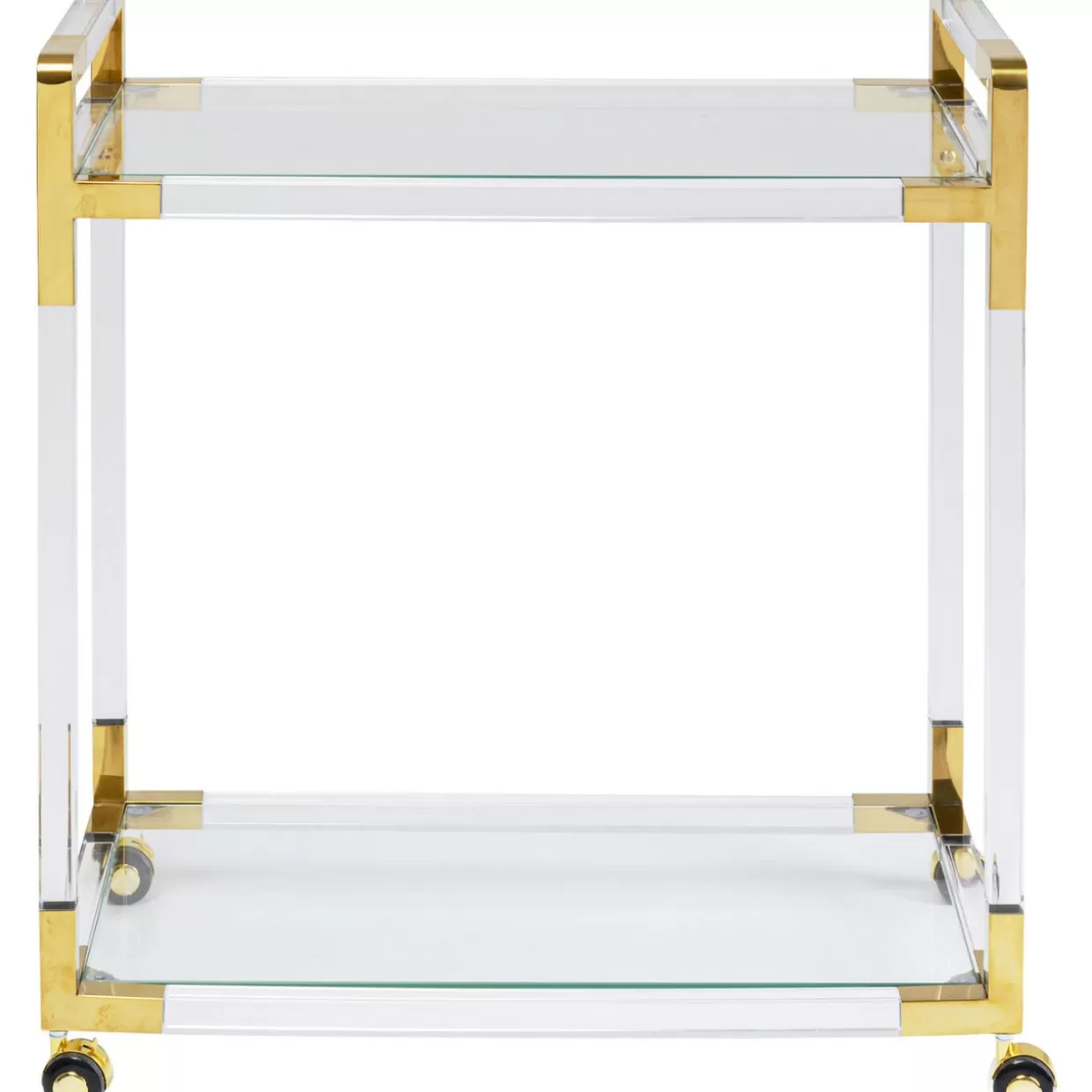Carrello da Servizio Josy Gold con Design Elegante - Tavoli Funzionali KARE Collection 

(：，，
