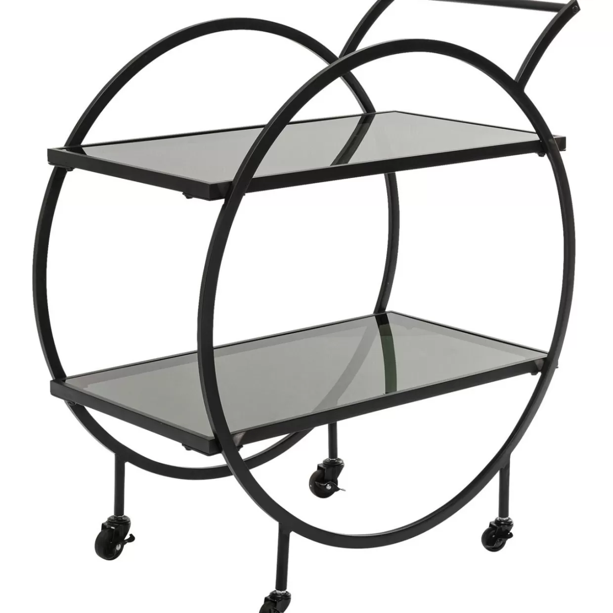 Carrello Portavivandi Moderno in Stile Loft - Tavolo Design Elegante Nero by KARE