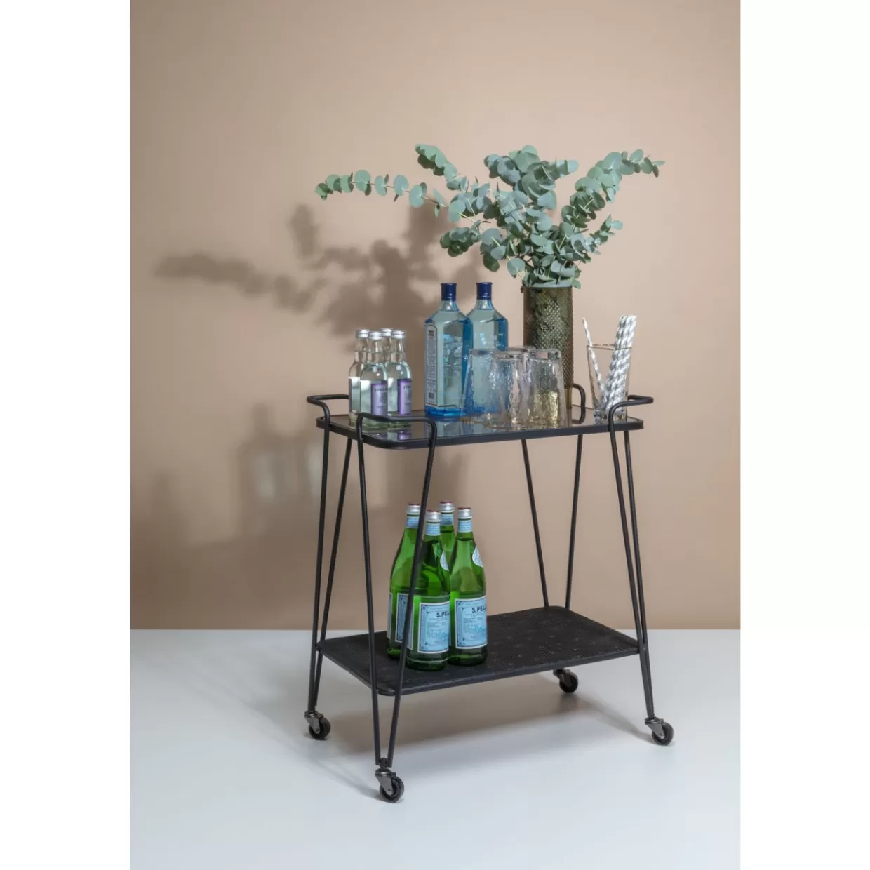 KARE Design - Tavoli Moderni e Carrello da Servizio con Griglia Metallica Elegante