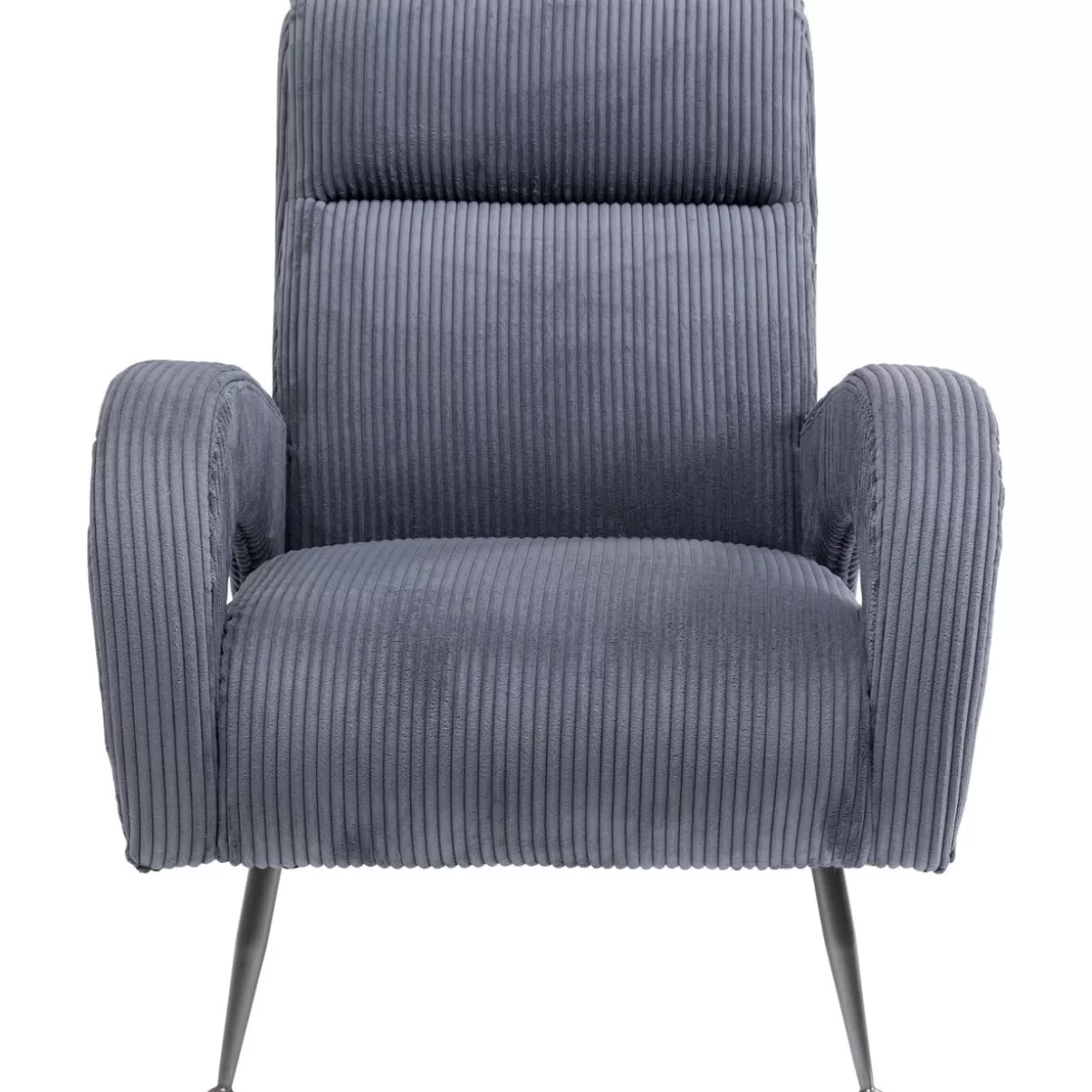 KARE Design Poltrona Accogliente | Grigio Perla con Rivestimento Morbido e Struttura Moderna