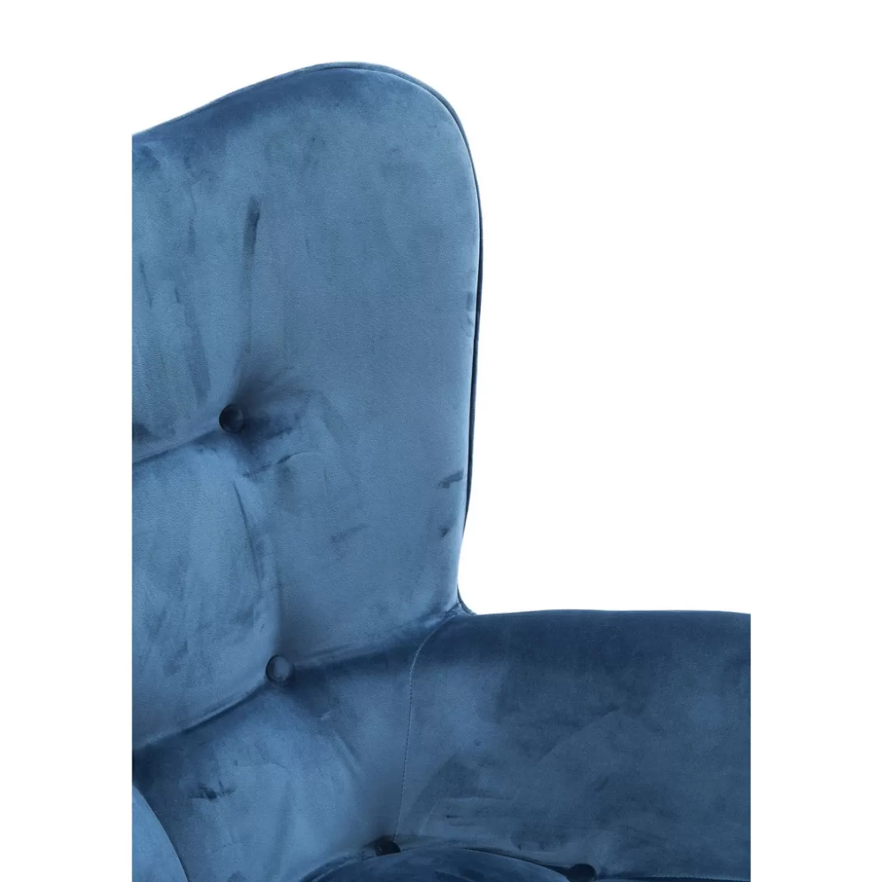 Poltrona Design KARE con Rivestimento in Velluto Vicky - Doppia Tonalità Nero e Petrolio, Confortevole ed Elegante per il Tuo Arredamento