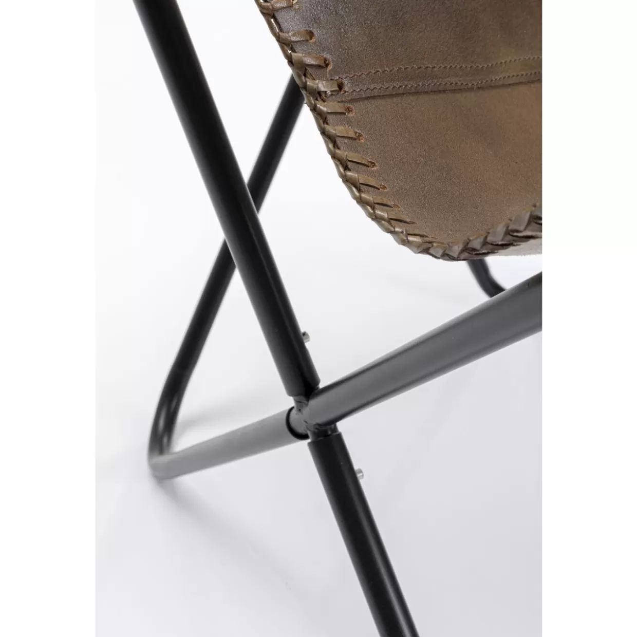 KARE Design Poltrona California in Pelle Marrone Scuro - Collezione Arredamento Elegante