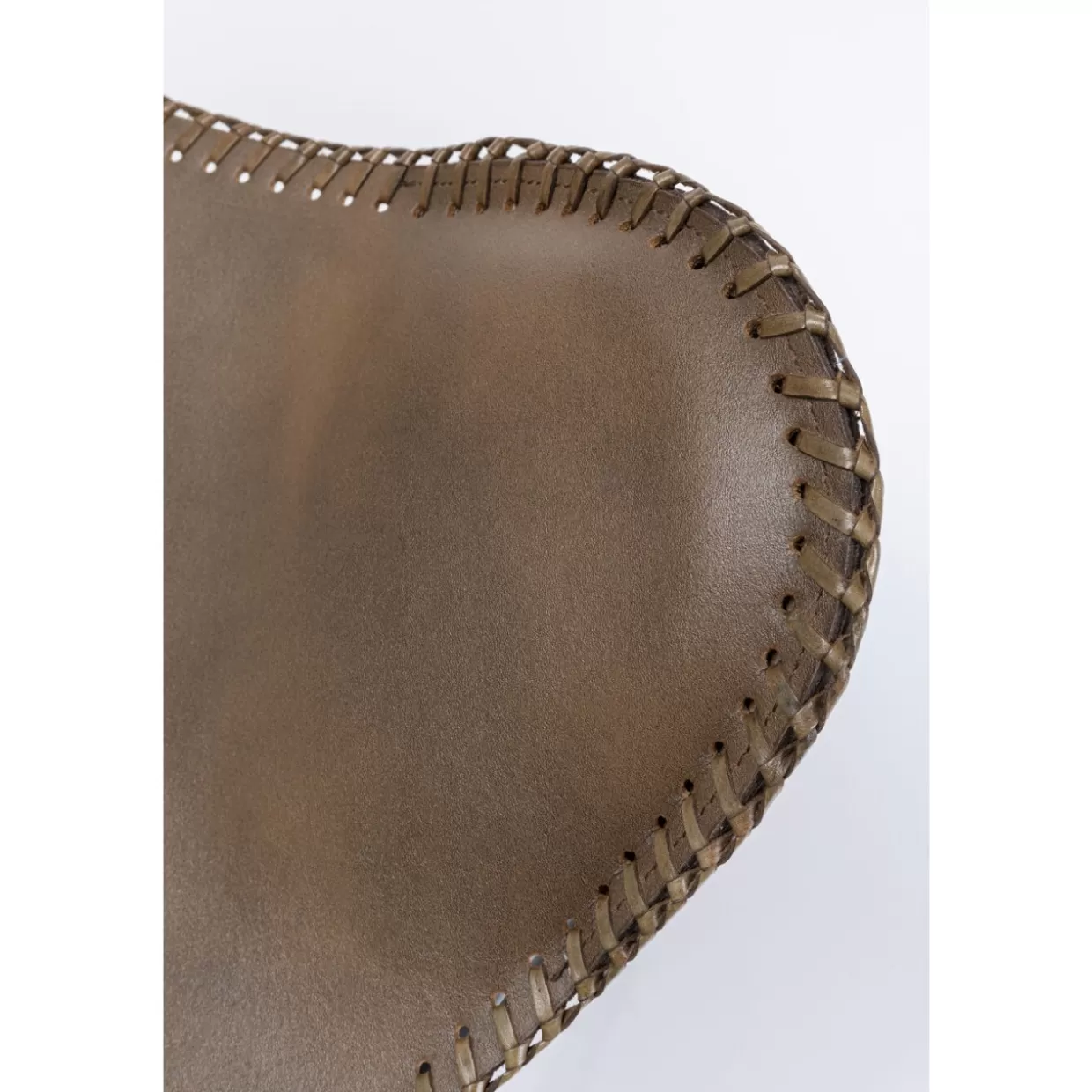 KARE Design Poltrona California in Pelle Marrone Scuro - Collezione Arredamento Elegante