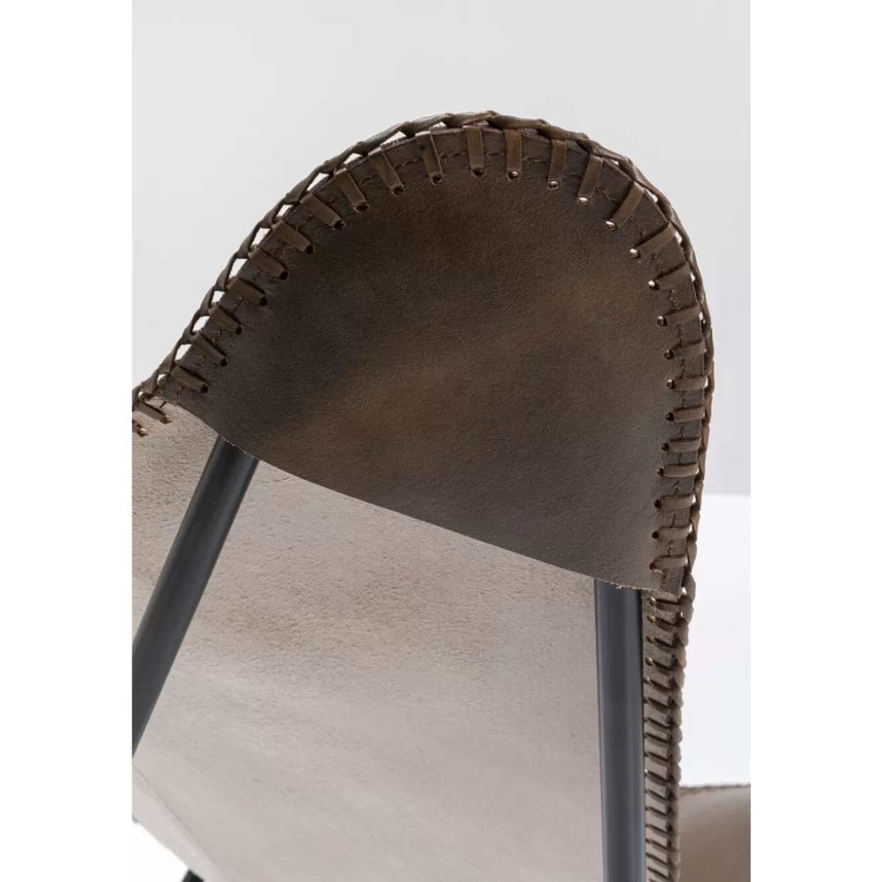 KARE Design Poltrona California in Pelle Marrone Scuro - Collezione Arredamento Elegante