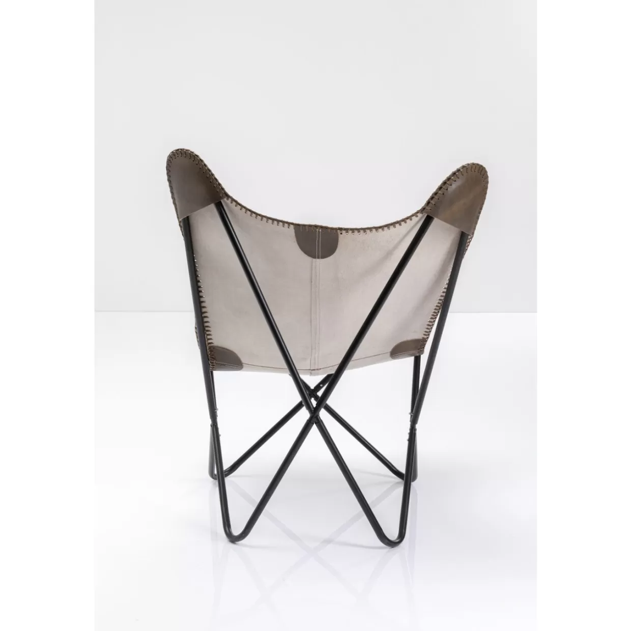 KARE Design Poltrona California in Pelle Marrone Scuro - Collezione Arredamento Elegante