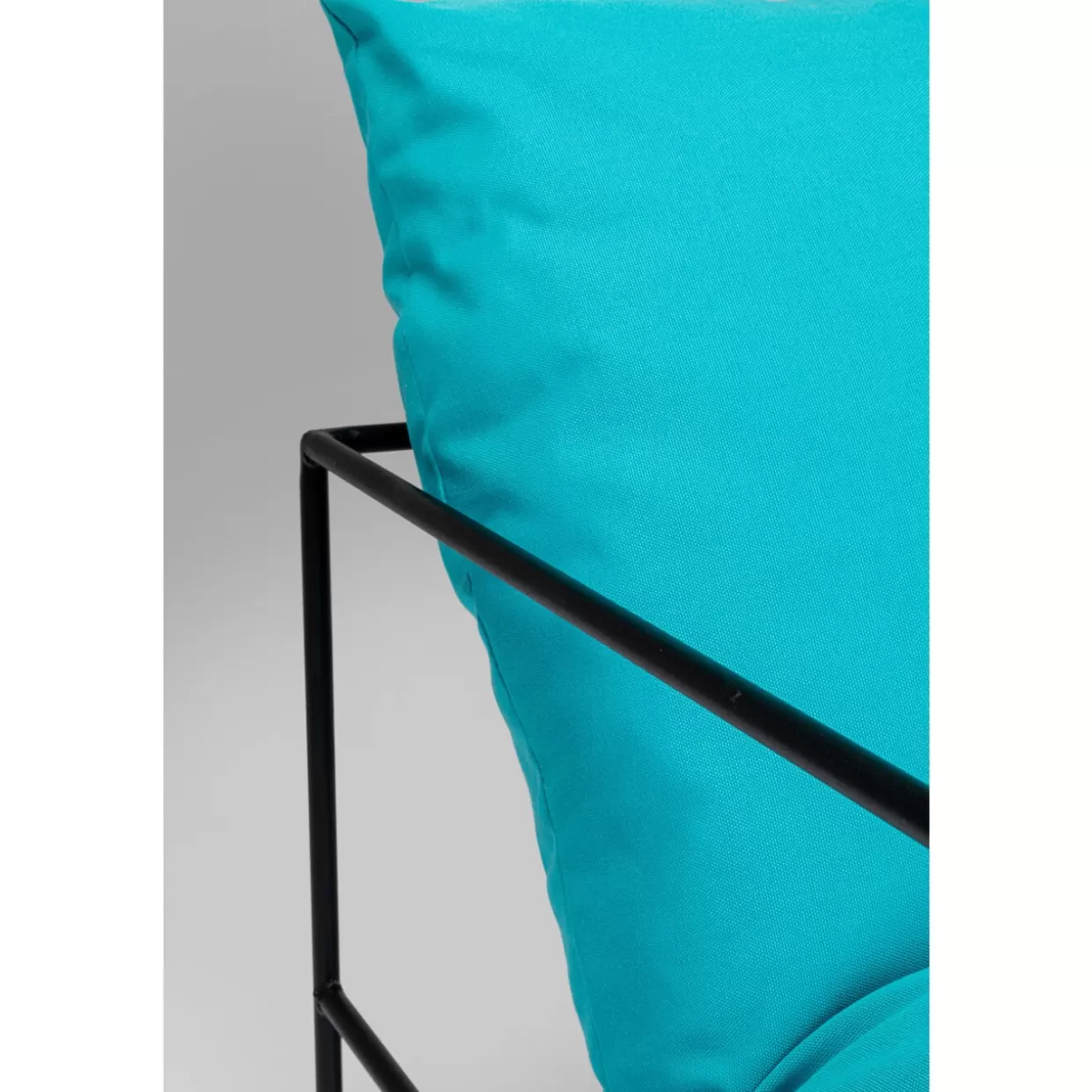 KARE Design - Poltrona Cuby Blu per Giardino | Arredamento Moderno da Esterni con Rivestimento Resistente