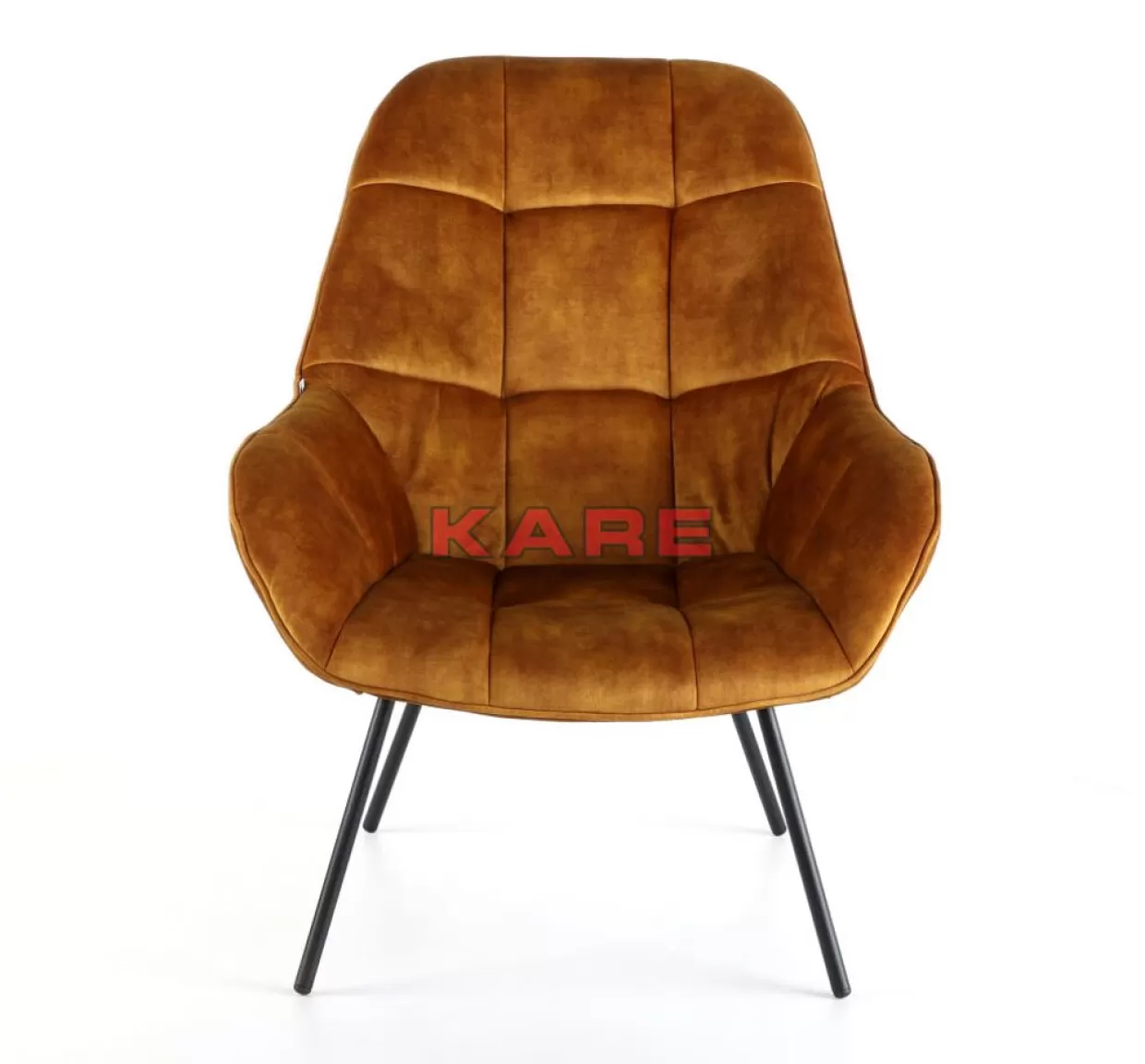 KARE Design - Poltrona Dave in Tessuto Ambrato, Design Contemporaneo per Arredamento di Classe